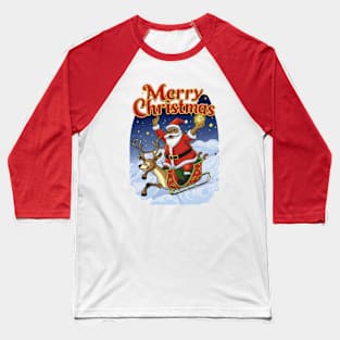 Merry Christmas Santa Baseball T-Shirt